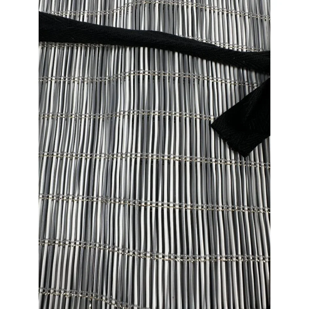 Envogue Set of Six Placemats Indoor/Outdoor Silvery/Gold Woven Vinyl 13